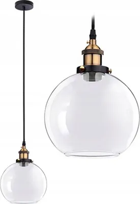 Produktbild von tooLight Pendellampe App044-1Cp Verto B Schwarz Metall Glas Kugel E27