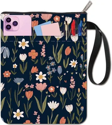 Produktbild von Buchhülle für Taschenbücher - Waschbar - Stoff - Extra Kapuze - Reißverschluss - 28 x 22 cm - Buchumschlag