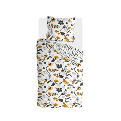 Produktbild von Walra Bettwäsche Dots & Flowers Weiß - 155x220 cm