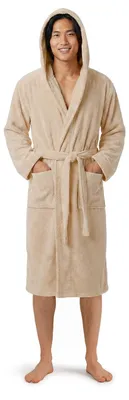 Produktbild von Celodoro Damen und Herren Bademantel mit Kapuze - Beige L