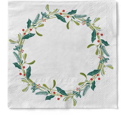 Produktbild von Tissue Serviette Isabell in Weiss, 40 x 40 cm, 3-lagig, 100 Stück - Mank