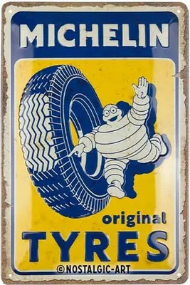 Produktbild von Nostalgic-Art - Blechschild 20 x 30cm - Michelin - Original Tyres