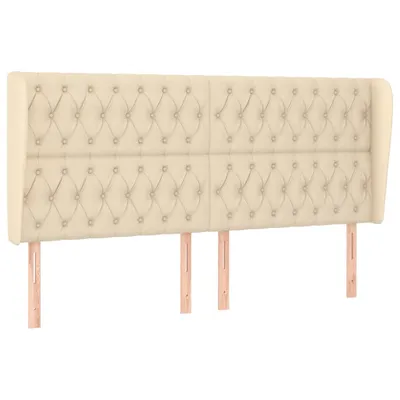 Produktbild von vidaXL Kopfteil mit Ohren Creme 203x23x118/128 cm Stoff