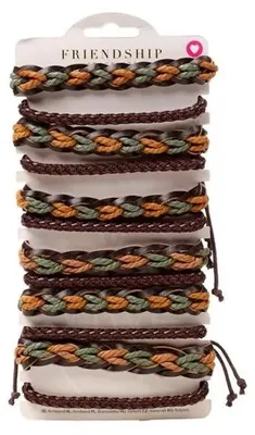 Produktbild von Armbänder, grob geflochten (12 Stück) - Puckator