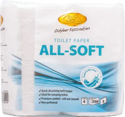 Produktbild von Camp 4 All Soft Toilettenpapier speziell für Campingtoiletten 4er