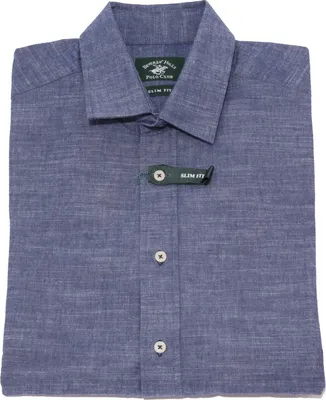 Produktbild von 3620K camicia uomo BEVERLY HILLS POLO CLUB blue denim shirt Baumwolle man