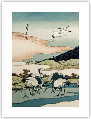 Produktbild von Poster - Poster ohne Rahmen - Japan Kraniche Bild - 30x40 cm - Wand Bild - Wanddeko - Wandbilder - Kunstposter - Wandposter - Bilder - Kunstdruck - Wanddekoration - Wandbild - P2XPA30x40-4541