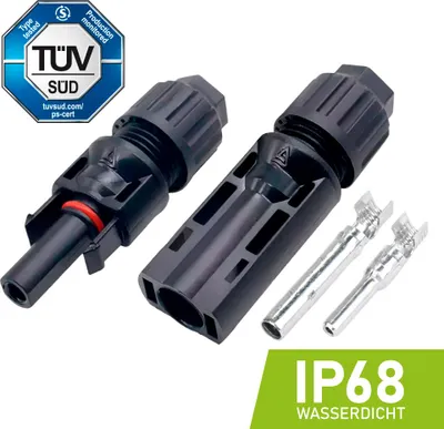 Produktbild von SIGA Solarkabel 6mm² 5m Verlängerungskabel Set Rot & Schwarz 2 x 5m Verlängerung Solar PV Kabel MC4 Stecker Solarpanel Balkonkraftwerk Solarstecker