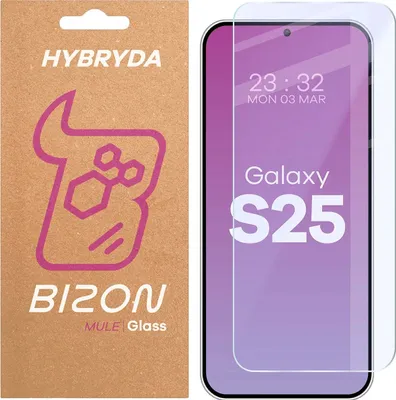 Produktbild von Flexibles Hybridglas für Galaxy S25, Bizon Glass Mule