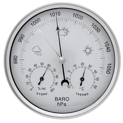Obrázek produktu pro Analogový barometr, teploměr a vlhkoměr, 3 v 1, meteorologická stanice pro vnitřní i venkovní použití