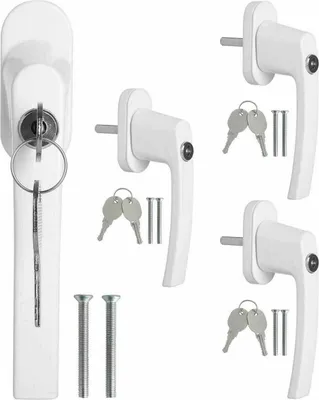 Produktbild von 4x Aluminium Fenstergriff abschließbar