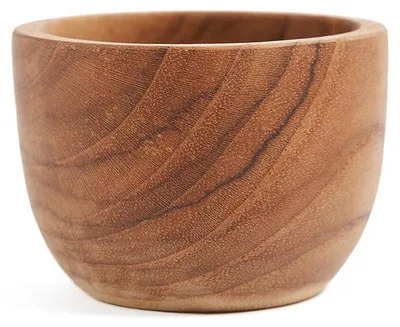 Image de Bazar Bizar Bol bois de teck marron 5x5x5cm