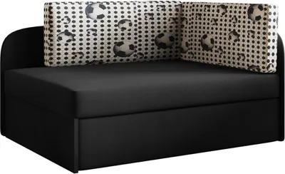 Produktbild von Kaiser Möbel Kinderbett Kindersofa mit schlaffinktion und bettkasten, wachsendes Bett WINNIE Schwarz-Ball Links