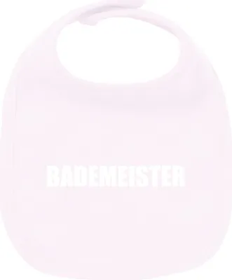 Produktbild von Huuraa Unisex Babylatz Bademeister Schriftzug Geschenk Babypink  Baumwolle Bademeister Mitbringsel