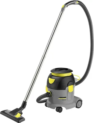 A Kärcher T10/1 Advanced vacuum cleaner is shown against a white background.