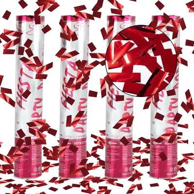 4er Set Konfettikanonen – bunte Party-Popper für Feiern