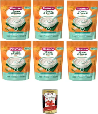 Produktbild von 6x Plasmon Crema di Riso, 200g + Italian Gourmet polpa 400g
