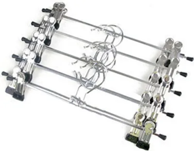 Produktbild von 10 Stück Kleiderbügel Clip,Klammerbügel Metall,Anti-Rutsch Hosenbügel Metall Kleiderbügel Rockbügel