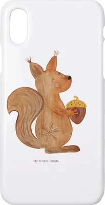 Produktbild von Mr. & Mrs. Panda Iphone 10 Handyhülle Eichhörnchen Weihnachtszeit - Weiß - Geschenk, X, Cover, Hülle, Neujahr, Handy, Vogel, Guten Rutsch, Weihnachten, Frohe