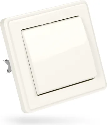 Produktbild von ABSINA Unterputz Kreuzschalter in weiß - Schalter 250V AC, 10A, IP20 - Lichtschalter, Unterputzschalter