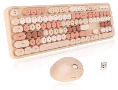 Immagine prodotto di Tastiera e mouse wireless, design ergonomico, 104 tasti