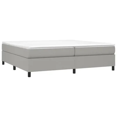 Produktbild von Bettgestell ohne Matratze Hellgrau 200x200 cm Stoff