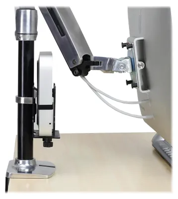 Produktbild von Ergotron 80-107-200, Tischmontierte CPU-Halterung, 2,7 kg, Schwarz, 700 g, 180 x 110 x 150 mm, 900 g