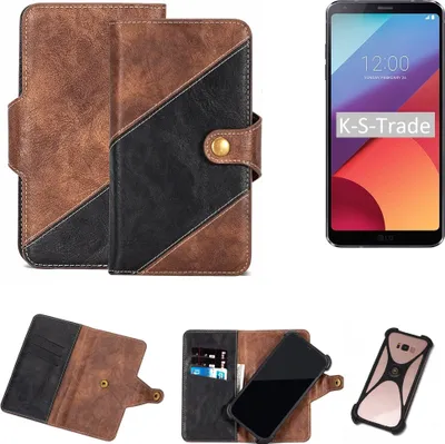 Produktbild von K-S-Trade Handy Hülle Schutz Hülle Schutzhülle Bookstyle Case kompatibel mit LG Electronics G6+ Handy Cover Hülle Schutztasche 1x