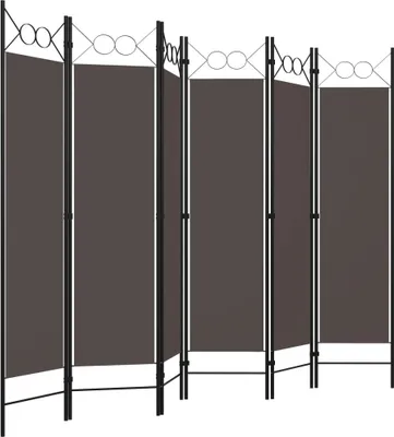 Produktbild von "2026 Aktion" 6-tlg. Raumteiler Paravent Elegantes Design - Trennwand/Sichtschutz - Anthrazit 240x180 cm DEMöbel 4438320