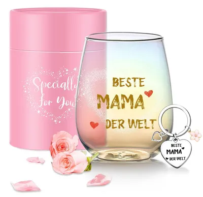 Image de Verre à vin personnalisé pour maman - Cadeau idéal