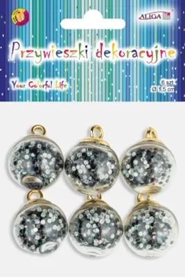 Immagine prodotto di Ciondoli creativi 1,5 cm argento 6 pezzi Aliga