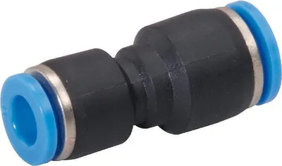 Produktbild von gerade Steckverbindung, reduzierend, Schlauch 6mm, Schlauch 8mm, STVS-QGVCK-8-6-PBT-S-M120