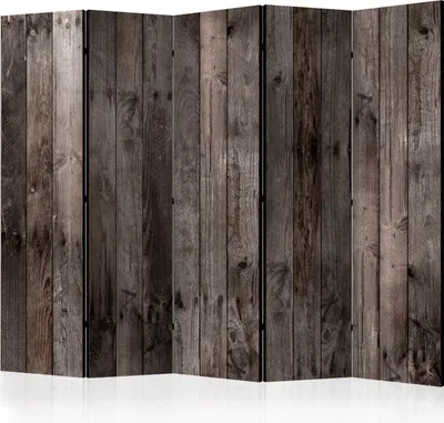 Image de Cloison acoustique en bois Paravent photo 225 x 172 cm imprimé recto-verso sur toile intissé Mousse acoustique Cloison Paravent espagnol Brise-vue Bureau à domicile Aspect bois Planches en bois f-C-0226-z-c