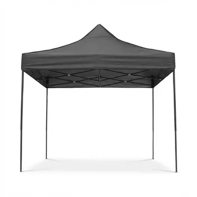 Produktbild von greemotion Gartenpavillon 3x3 Berlin Pavillon Garten faltbar aus Polyester Grau 300x300 cm