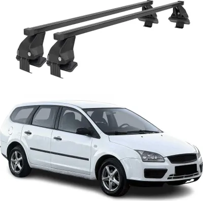 Image de Barres Transversales Menabo pour Ford Focus III SW 2011-2018 Noir