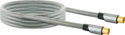 Obrázok produktu pre Schwaiger AINSTEIN -AIAN1040 413- Pripojovací anténny kábel/ 4 m anténny kábel/IEC zástrčka > IEC zásuvka/ 110 dB/ 4-násobne tienený/ pozlátené kontakty/ prémiový kábel