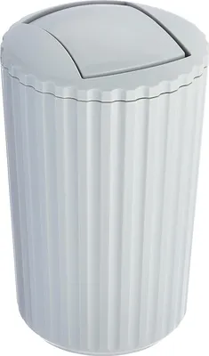 Image de Seau avec couvercle rabattable gris - seau cosmétique capacité 3 l polypropylène 15 x 25 x 15 cm gris
