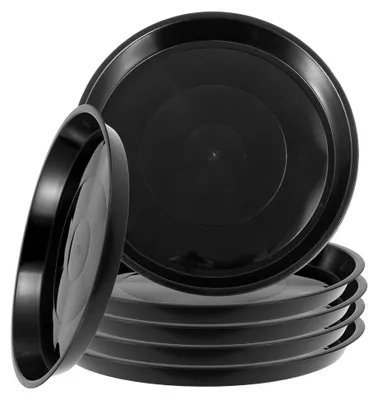 Produktbild von 6er Set runde Blumentopfuntersetzer 46 cm in Schwarz