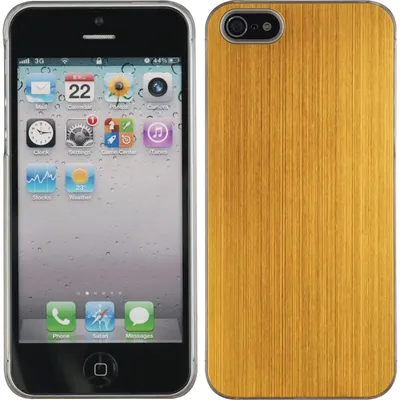 Produktbild von PhoneNatic Case kompatibel mit Apple iPhone 5 / 5s / SE - Hülle gold Metallic Hard-case + 2 Schutzfolien