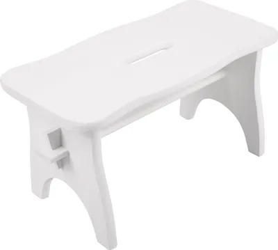 Immagine prodotto di Creative Deco Piccolo Sgabello in Legno | Sgabello Basso Colore Bianco | 38x19x21 cm |  Sgabelli Cucina, Gradino Scaletta WC per Bambini, Poggiapiedi