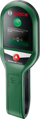 A Bosch UniversalDetect digital stud finder is shown against a white background.