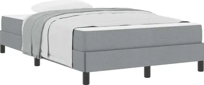 Produktbild von vidaXL Boxspringbett mit Matratze Hellgrau 120 x 200 cm Stoff
