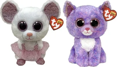Produktbild von Ty - Stofftiere - Beanie Buddy - Nina Mouse & Cassidy Cat