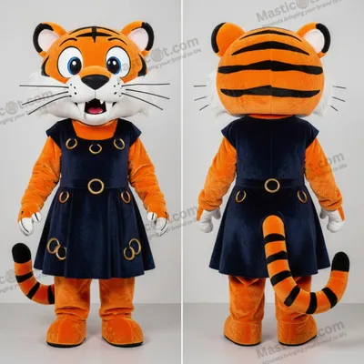 Obrázek produktu pro Rust MASTICOT oranžový širokoplecí kostým s maskou šavlozubého tygra