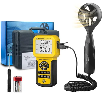 Digitales Anemometer Handheld, 0,3-45 m/s, mit Hintergrundbeleuchtung