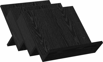 Zdjęcie produktu dla Regał na gazety z półką Czarny Dąb 53 x 40 x 28,5 cm
