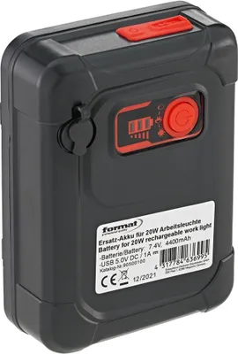 Produktbild von Wiederaufladbarer Li-Ion Akku für Akku-LED-Arbeitsleuchte, 7,4 V, 4400 mAh