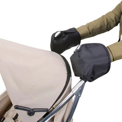 Produktbild von DIAGO 30060.90772, Handmuff, Schwarz, Grau, Fleece, Velcro, Winter, Maschinenwäsche