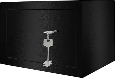 Produktbild von LARS360 Tresor Safe Möbeltresor mit Doppelbartschloss 31x20x20cm Geldschrank Wandtresor Wandsafe Schwarz für Büro Geschäften Bars-L