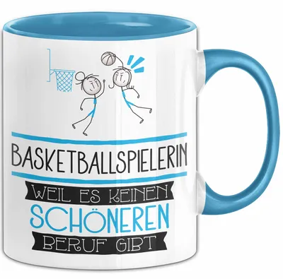 Produktbild von Basketballspielerin Weil Es Keinen Schöneren Beruf Gibt Tasse Geschenk für Eine Basketballspielerin Lustig (Blau)